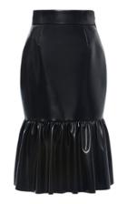 Moda Operandi Miu Miu Ruffled Vinyl Skirt Size: 38
