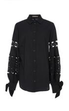 Lela Rose Lace Inset Full Sleeve Shirt