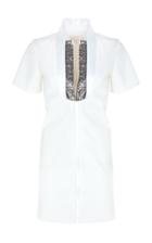 Genny Sparkle Neckline White Dress