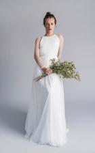 Moda Operandi Sophie Et Voila Sheer Long Sleeve Tulle Gown