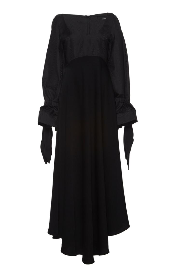 Ellery Viola Cotton-blend Scoop-neck Peplum Dress