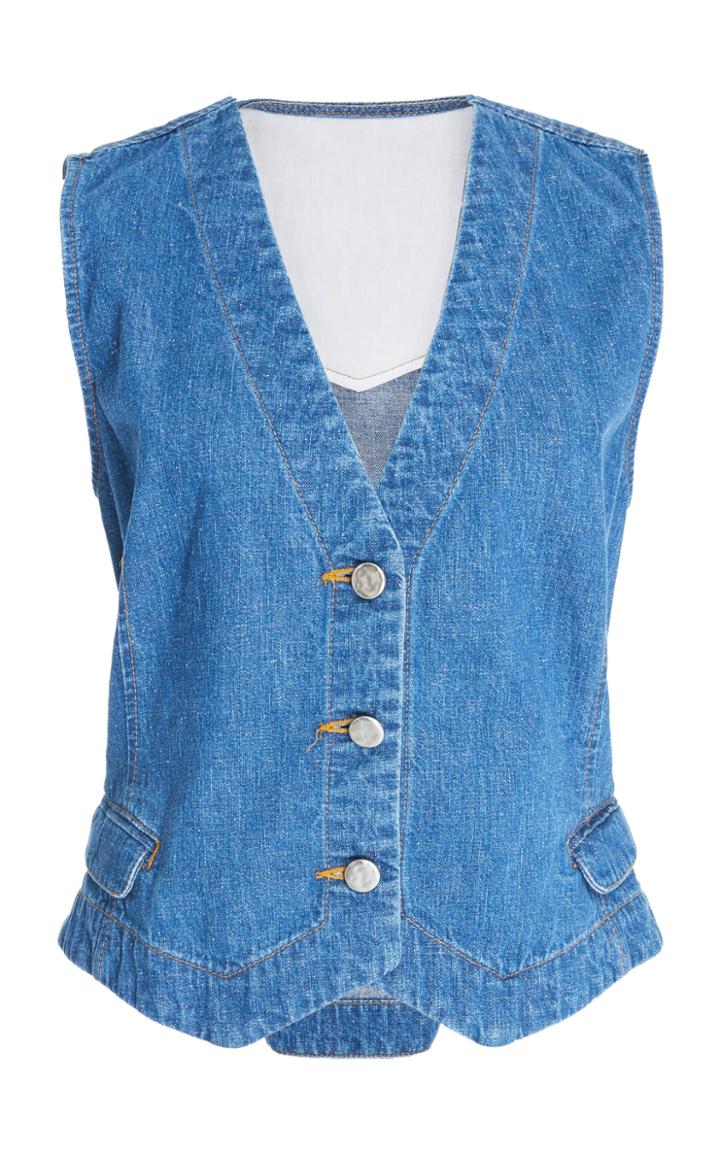 Rachel Comey Vantage Denim Button-up Vest
