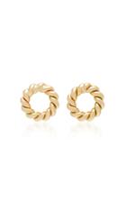 Isabel Lennse 14k Gold Twisted Circle Earrings