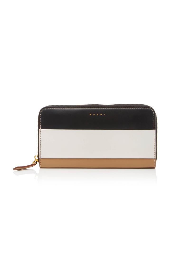 Marni Color Block Zip Around Wallet