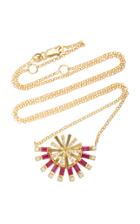 Carol Kauffmann Sunshine 18k Gold, Ruby And Diamond Necklace