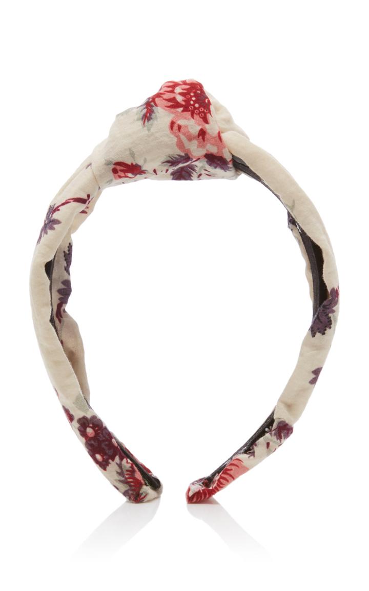 Lele Sadoughi X Loveshackfancy Knotted Floral-print Cotton Headband