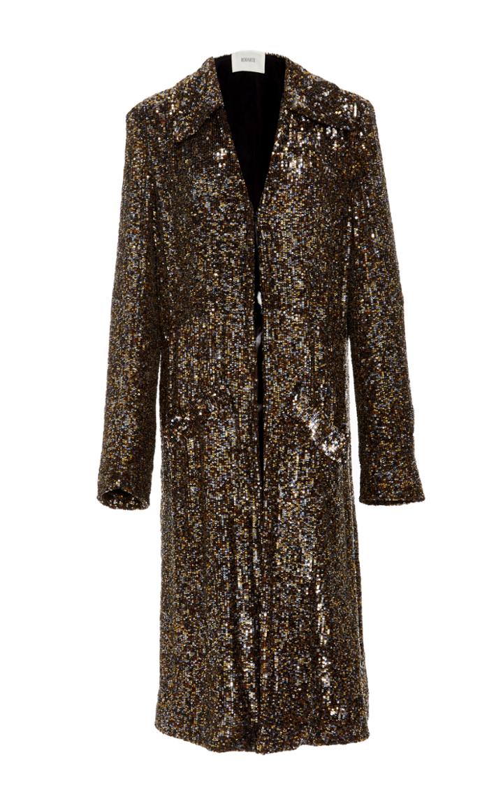 Rodarte Sequin Embellished Long Jacket