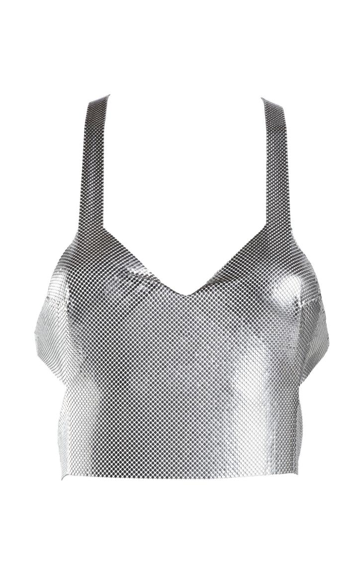 Fannie Schiavoni Lauren Mesh Cropped Top