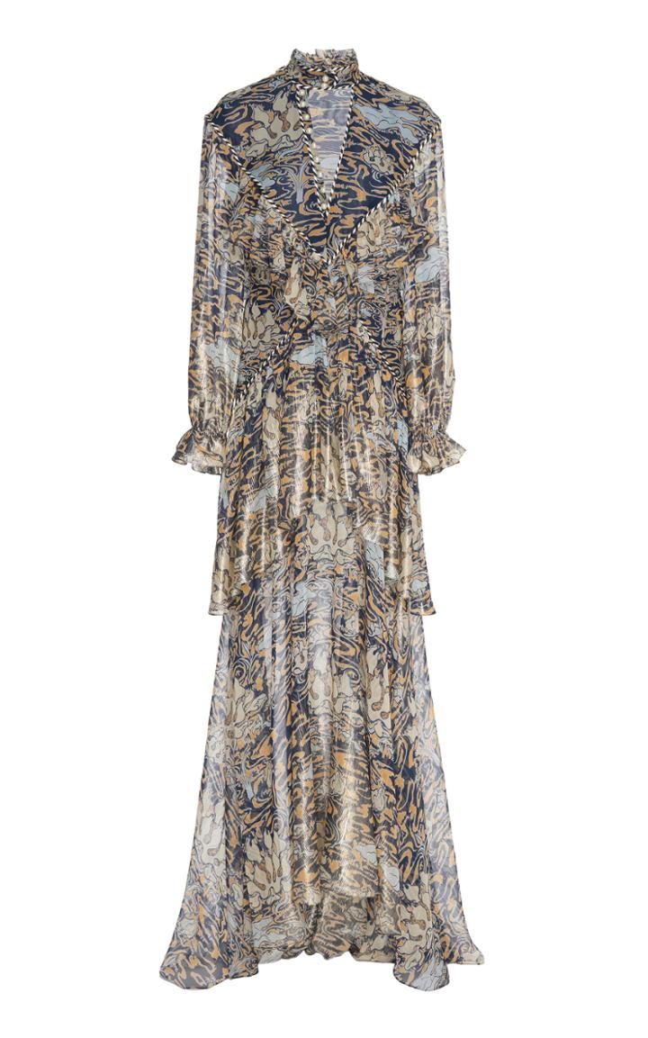 Peter Pilotto Ombre Silk-blend Georgette Gown