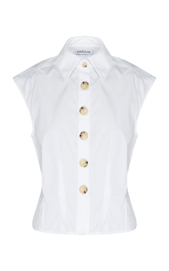 Anna Quan Peta Cotton-poplin Top