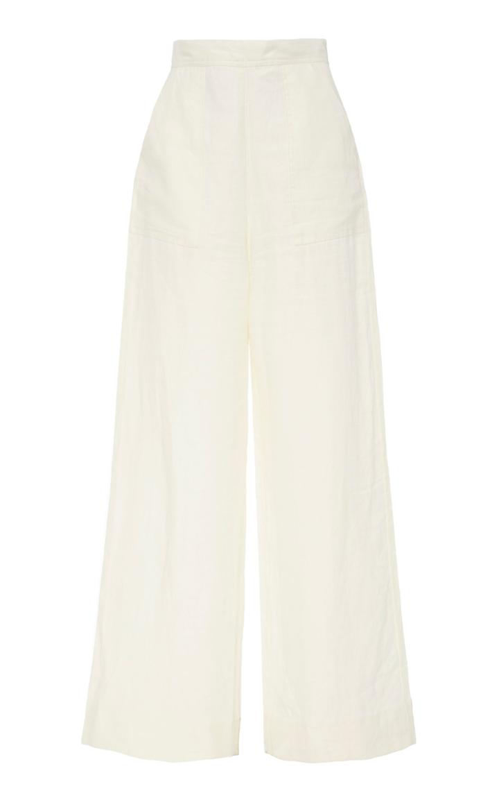 Alix Of Bohemia Limited Edition Catherine Ivory Linen Trousers