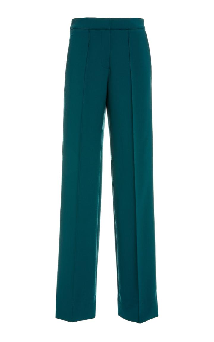Moda Operandi Oscar De La Renta High-rise Straight-leg Wool-blend Pants
