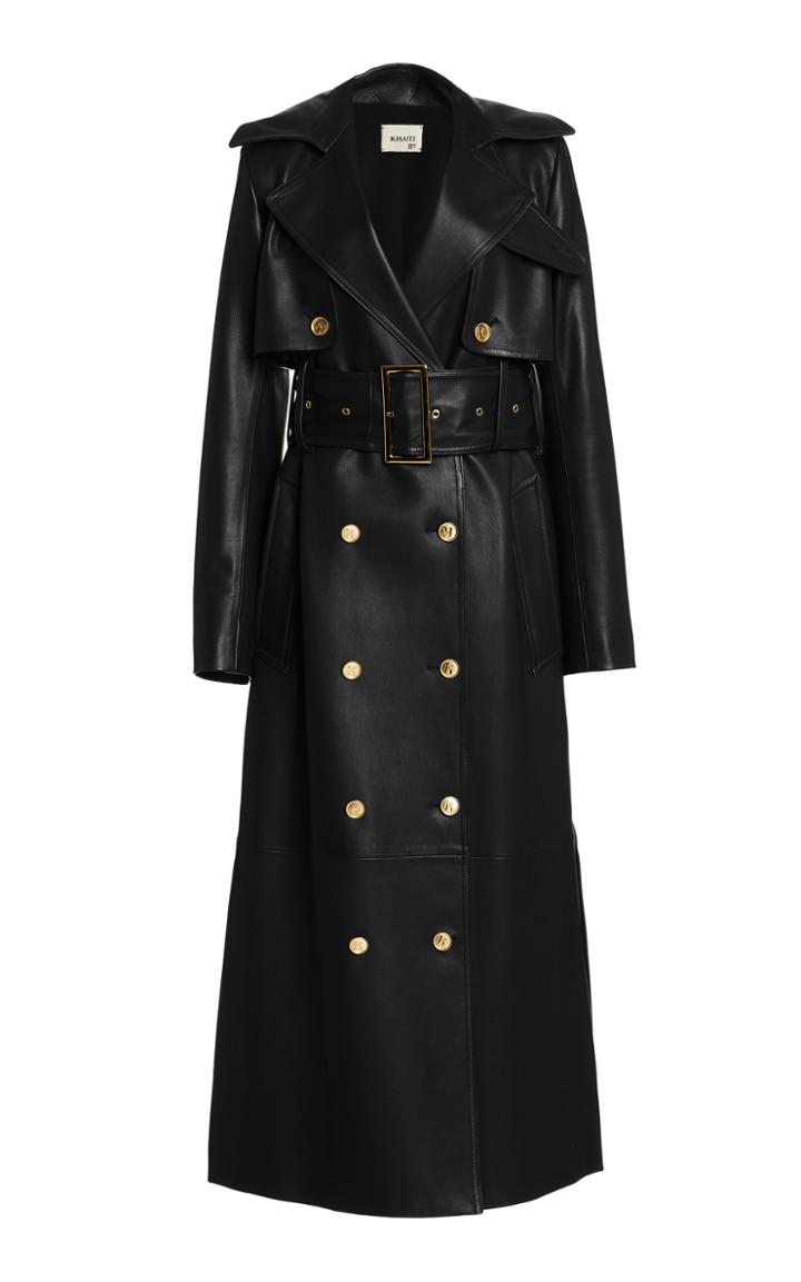 Moda Operandi Khaite Ren Belted Leather Trench Coat