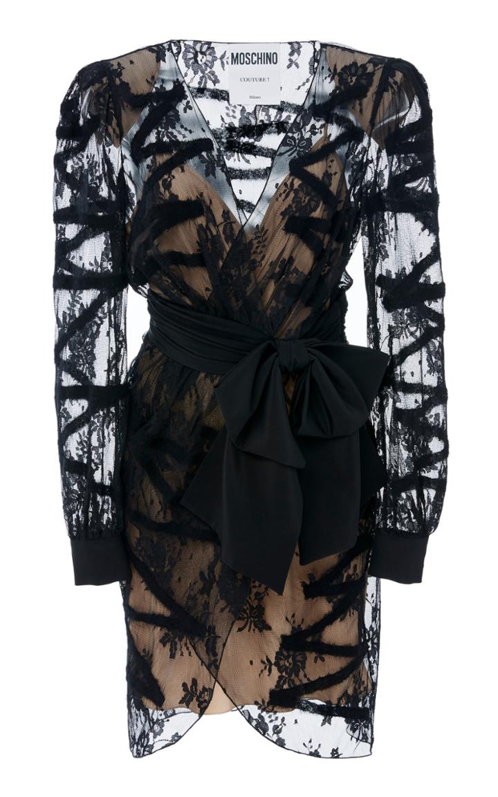 Moschino Sheer Illusion Lace Dress