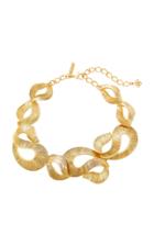 Oscar De La Renta Twisted Gold-tone Ribbon Necklace