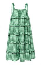 Innika Choo Gingham Layered Frill Midi Dress