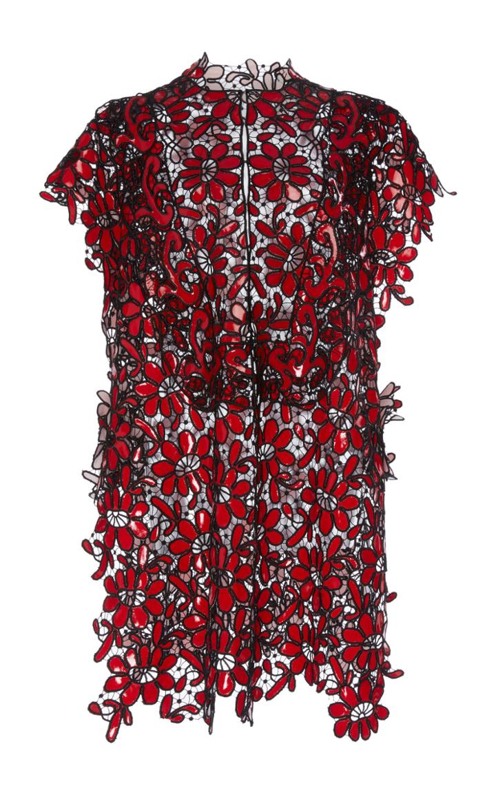 Christopher Kane Laser Cut Guipure Lace Tunic Dress