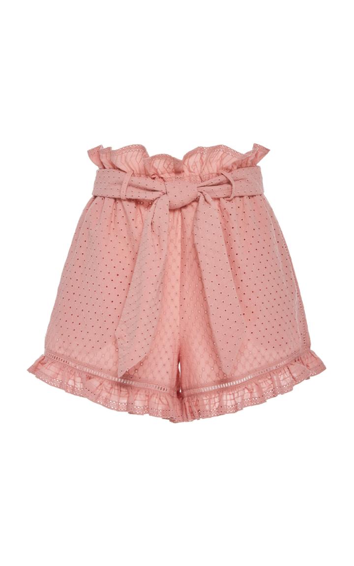 Jonathan Simkhai High-waisted Belted Cotton Shorts