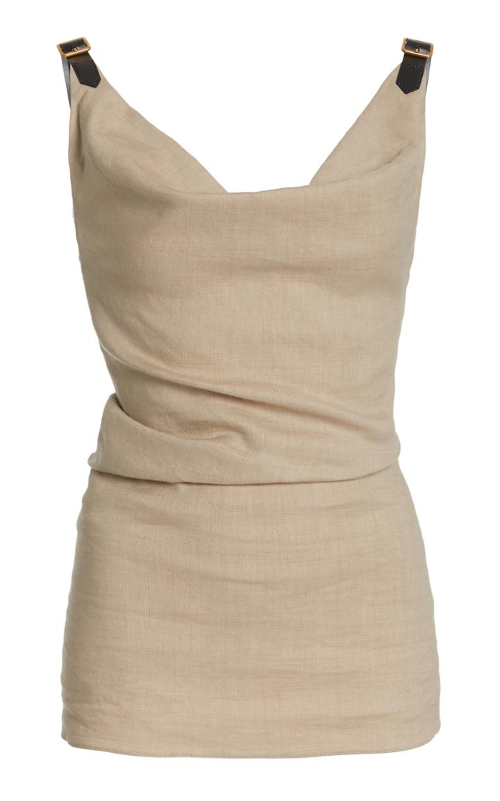 Moda Operandi Altuzarra Zaria Linen-blend Buckle-detail Tank Top