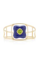Rush Jewelry Design Draper 18k Yellow Gold And Lapis Cuff