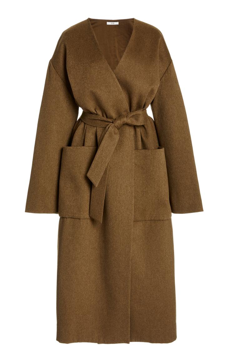 Moda Operandi Co Collarless Cashmere Coat