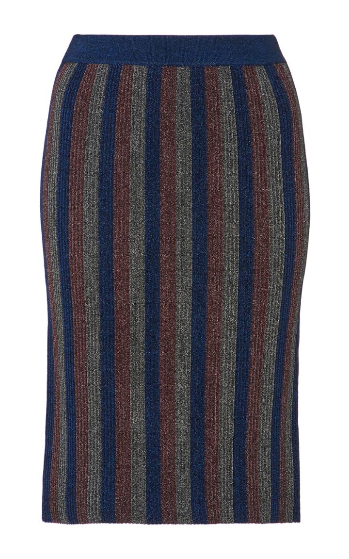 Ph5 Allison Metallic Ribbed Knit Skirt