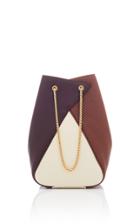 The Volon Mani Color-block Leather Bucket Bag