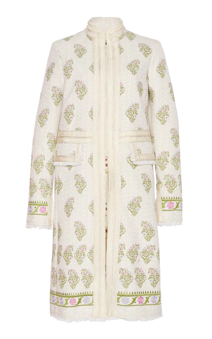 Giambattista Valli Paisley-embroidered Cotton-blend Coat