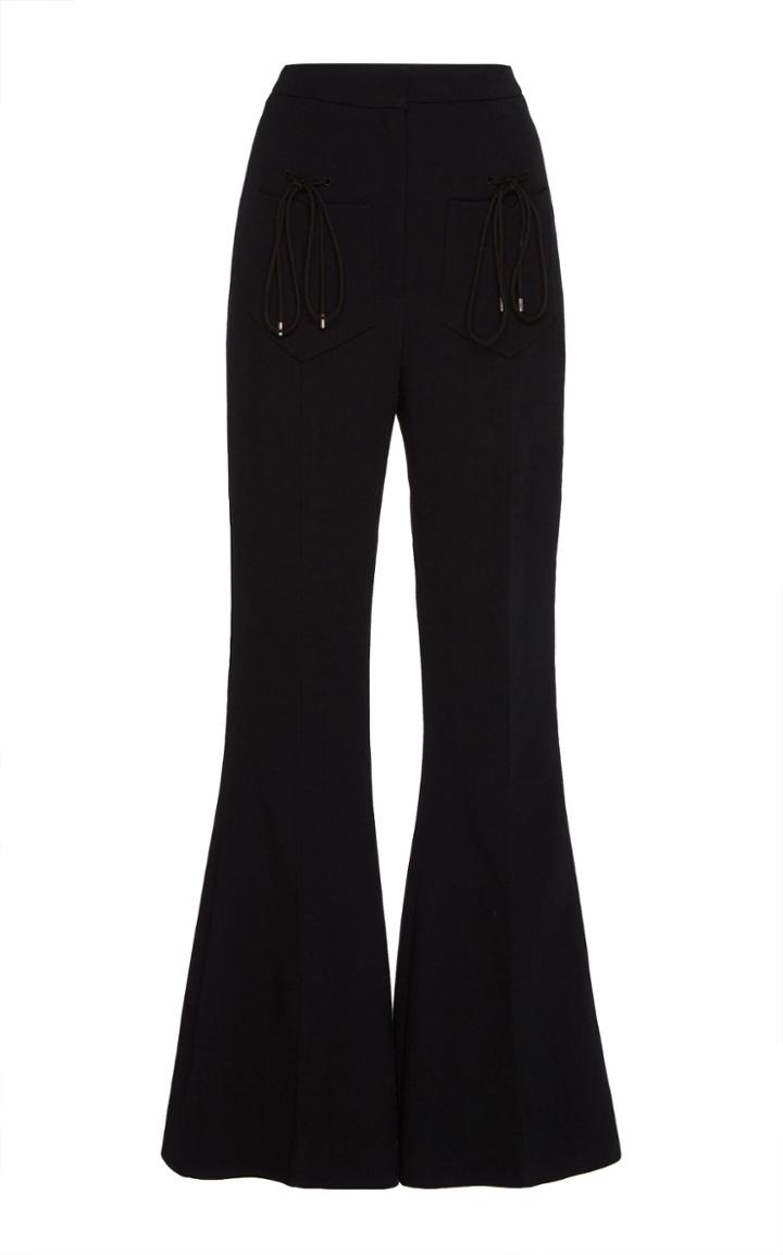 Nina Ricci Flared Crepe Trousers