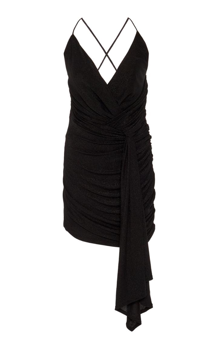 Moda Operandi Significant Other Deia Deep V-neck Mini Drape Dress Size: 4