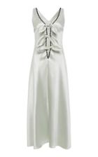 Markarian Labelle Mint Satin Tie Front Dress