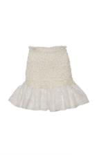 Alexis Lotus Textures Linen And Silk-blend Mini Skirt