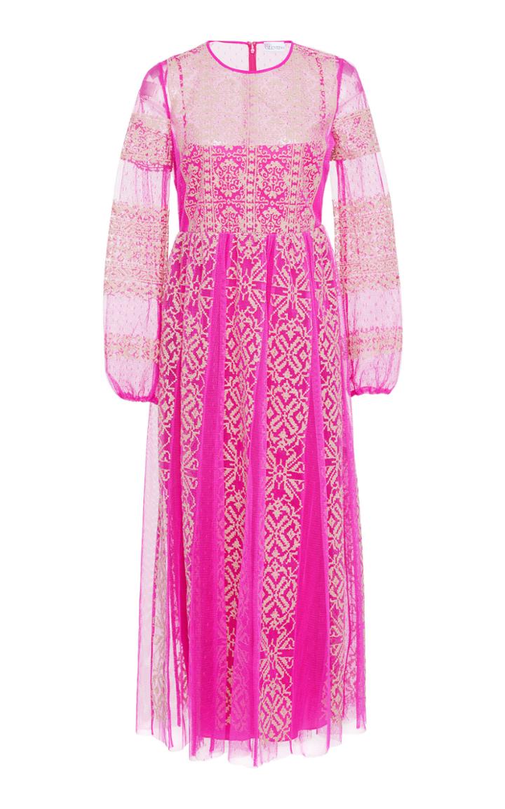 Red Valentino Embroidered Maxi Dress