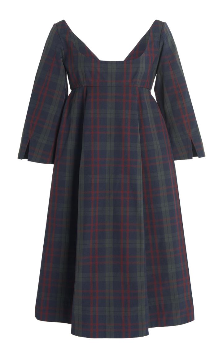 Moda Operandi Rosie Assoulin Plaid Cady Midi Dress