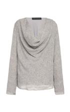 Sally Lapointe Draped Mlange Stretch-jersey Top