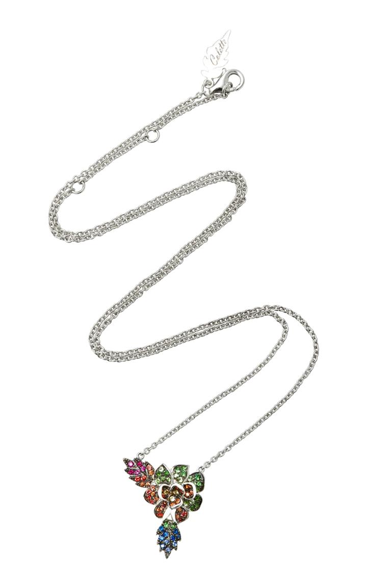 Colette Jewelry 18k White Gold Multi-stone Necklace