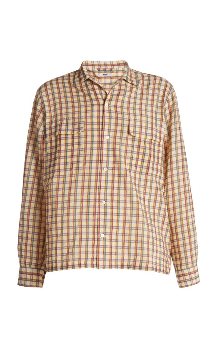 Moda Operandi Bode Hawthorne Plaid Havana Shirt
