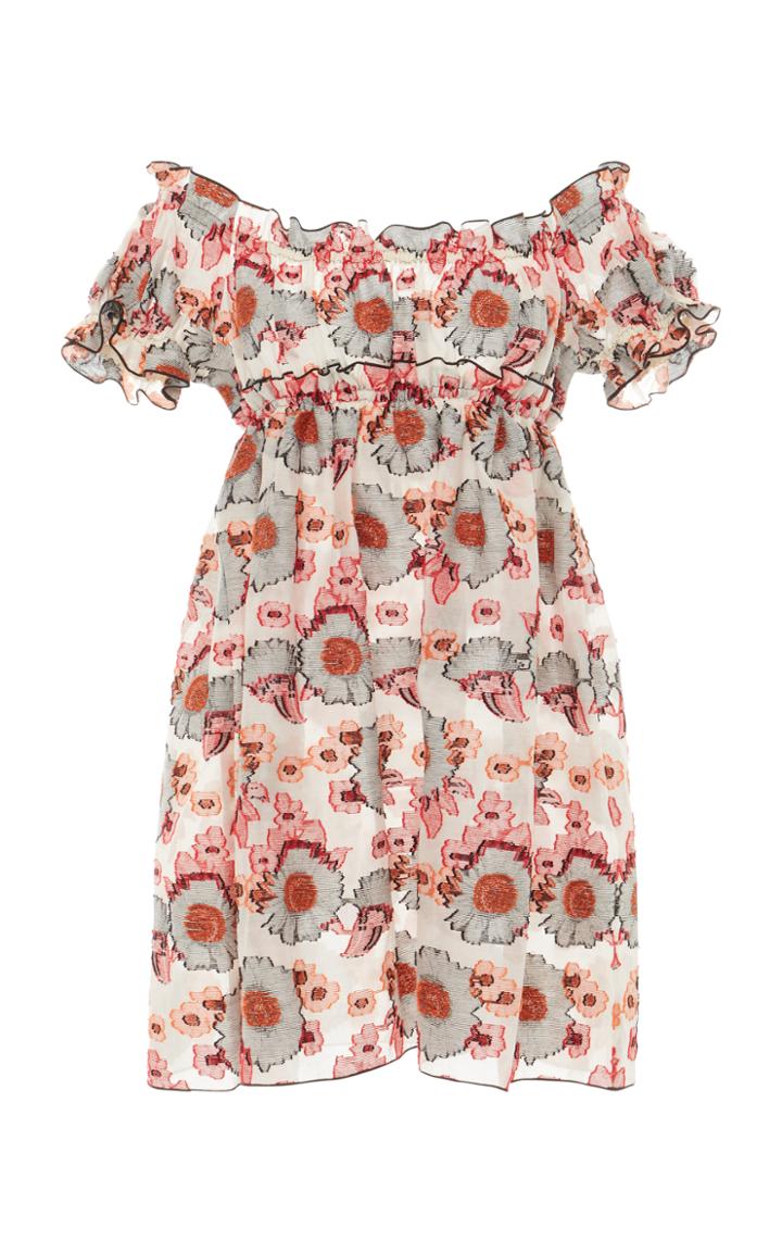 Anna Sui Clipped Jacquard Dress