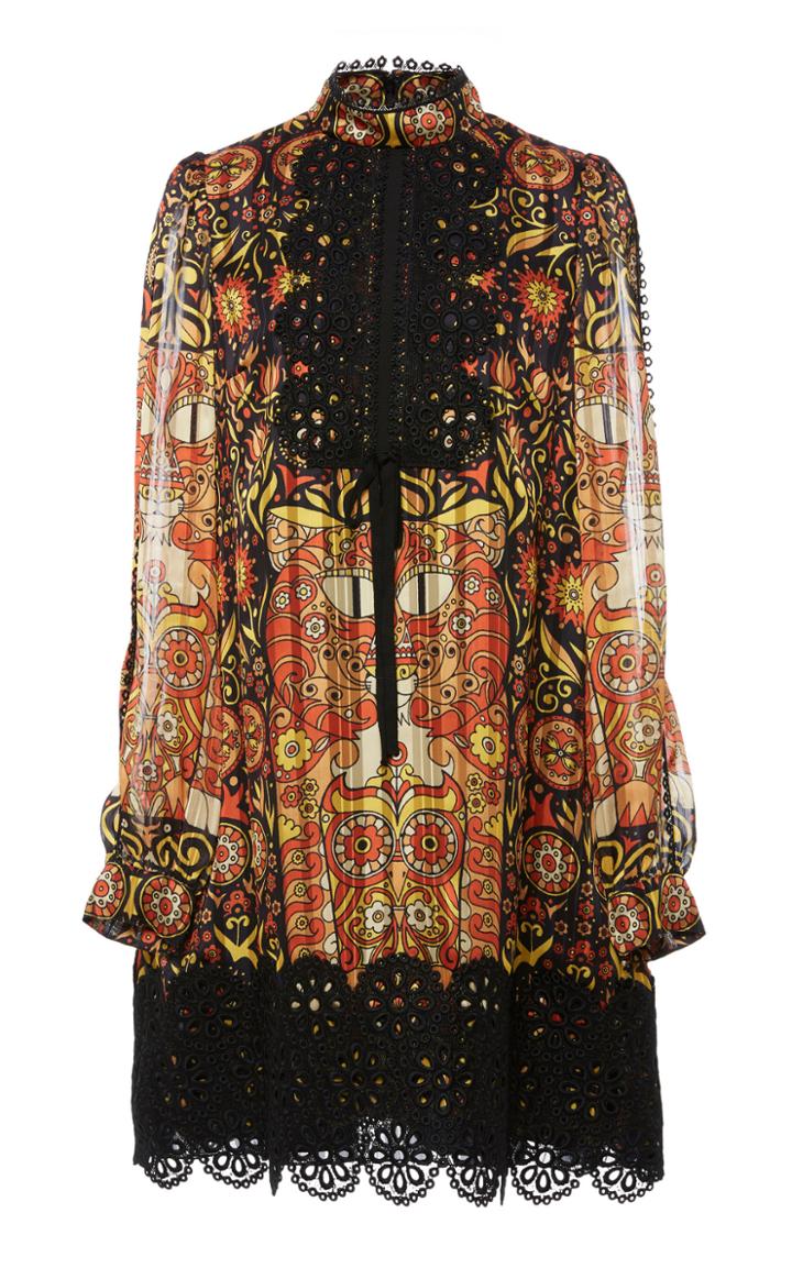 Anna Sui Who's That Pussycat? Satin Dress