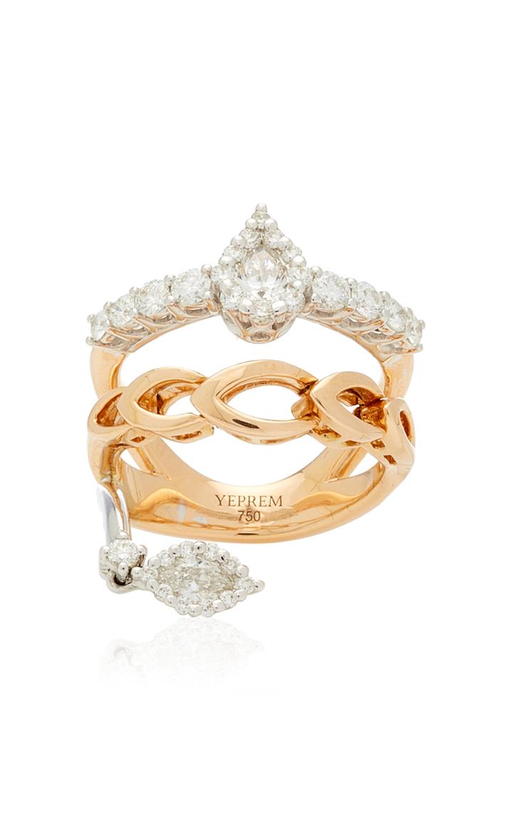 Moda Operandi Yeprem 18k White & 18k Rose Gold Electrified Ring