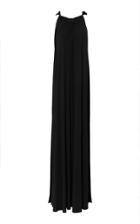 Rosetta Getty Crepe Jersey Tie Neck Long Dress