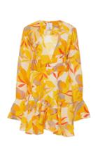 Moda Operandi Acler Corsica Linen Blend Wrap Dress Size: 2