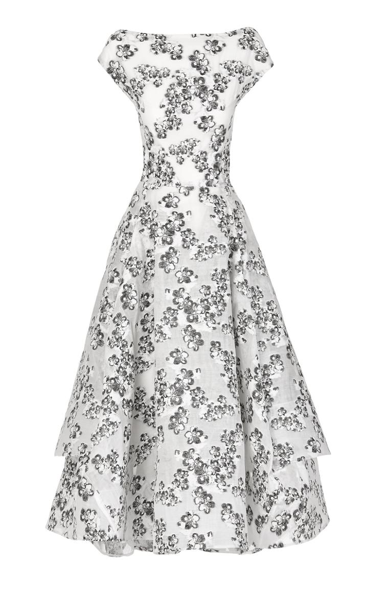 Maticevski Innocents Off-the-shoulder A-line Floral Dress