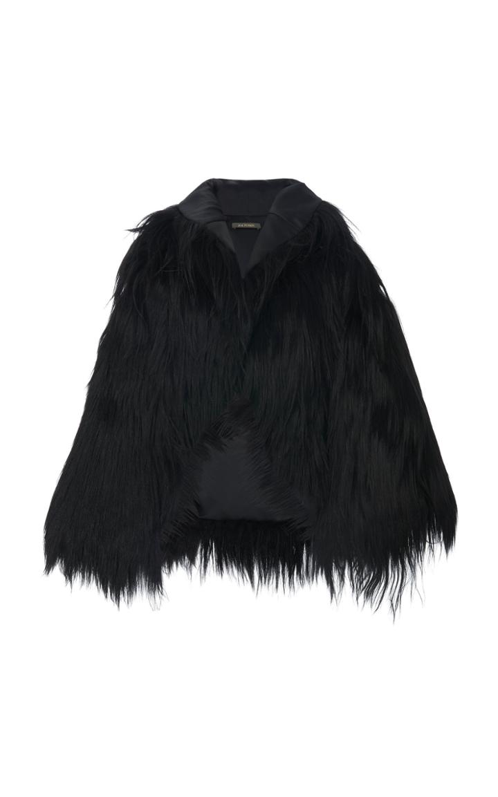 Zac Posen Collared Shearling Jacket