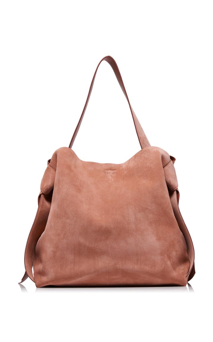 Acne Studios Musubi Maxi Knotted Suede Shoulder Bag
