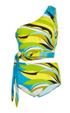 Emilio Pucci One-shoulder Printed One-piece Swimsuit