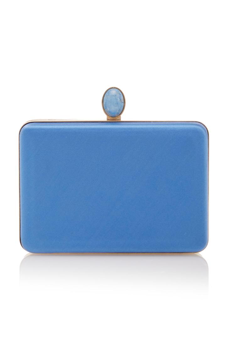 Oscar De La Renta Satin Minaudiere