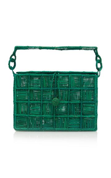 Magnetic Midnight Madera Woven Iraca Palm Leaf Top Handle Bag