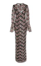 Prabal Gurung Flared Sleeve Lace Gown