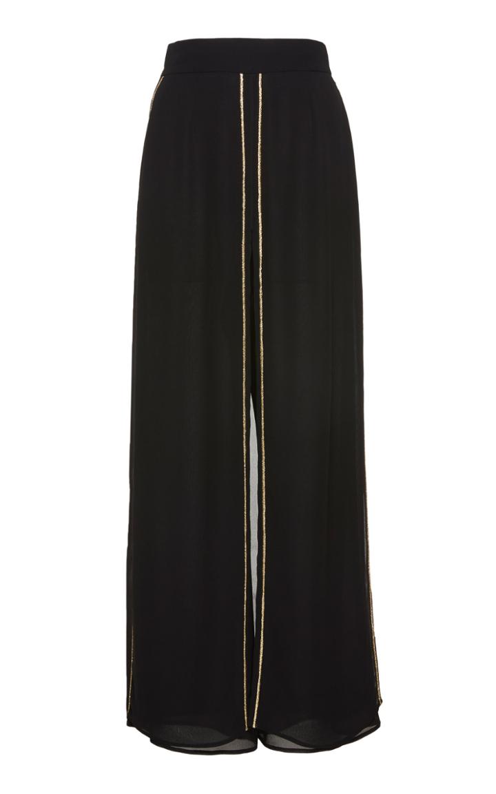 Dundas Wide Leg Silk Chiffon Trousers